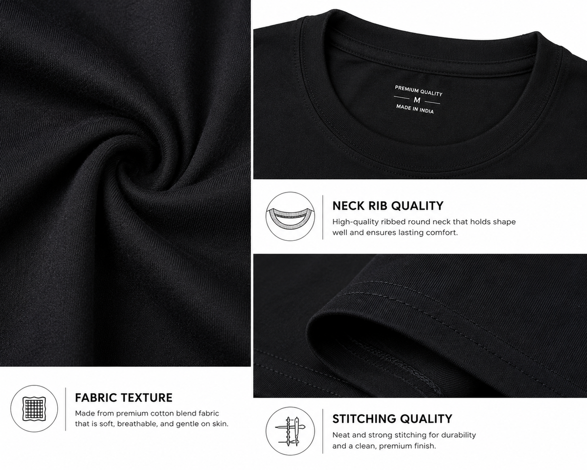 Men's Cotton T-Shirt Multicolor Combo (Pack of 2)