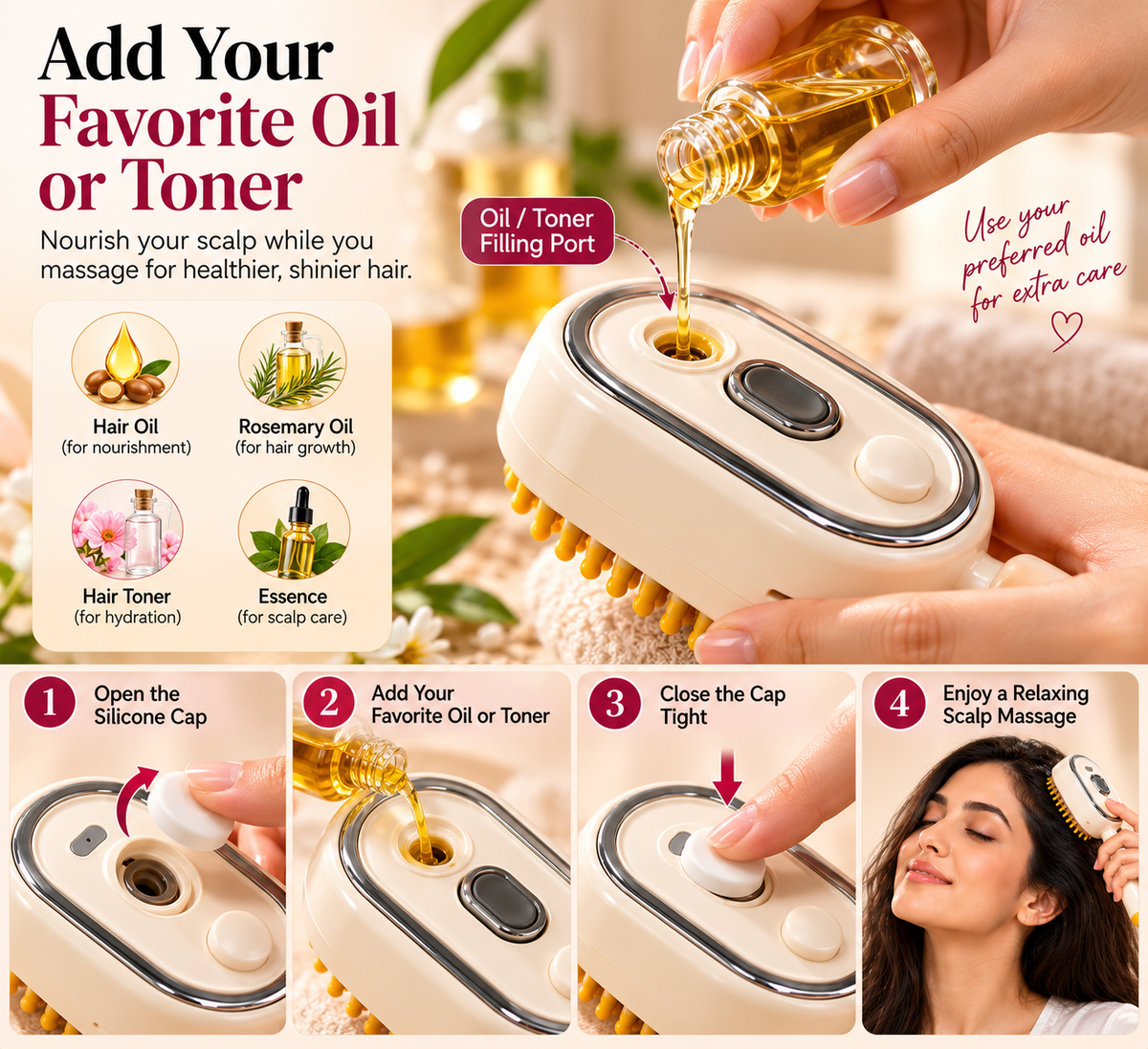 Electric Scalp Massage Comb