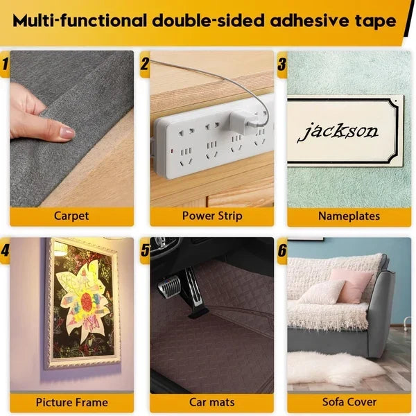 Double Sided Carpet Tape Heavy Duty 5 meter(Pack of 2)