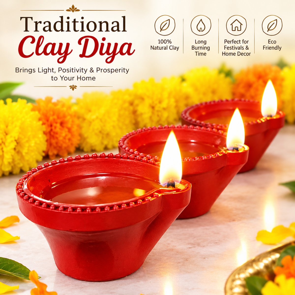 Water Sensor Diya Electric LED Diyas (Pack of 12)