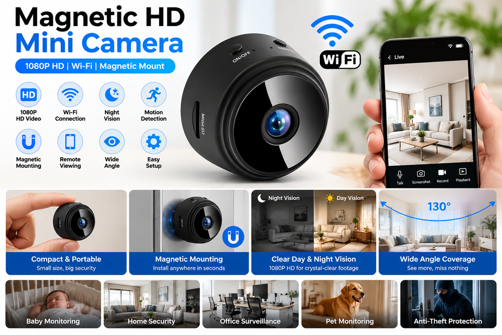 Magnetic HD Camera