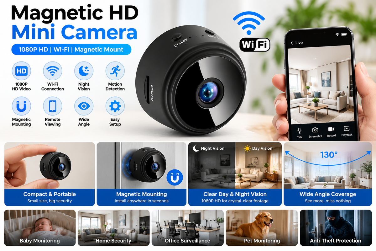 Magnetic HD Camera
