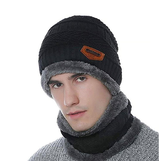 Unisex Woolen Cap Set